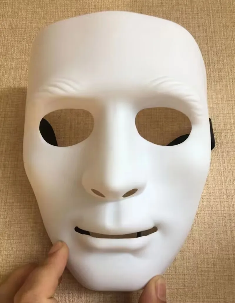 Nueva máscara blanca de HipHop, máscara de mimo, equipo de baile Robot de purga, máscaras Jabbawockeez de Hip Hop para Hockey de Halloween