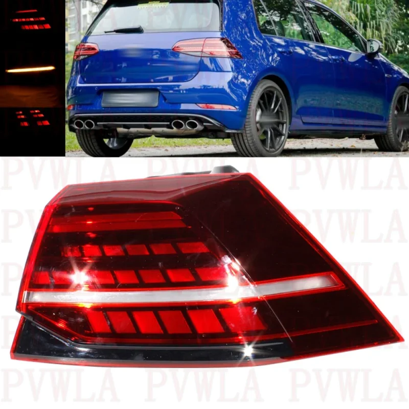 Car LED Flowing Tail Light For VW Golf 7.5 MK7.5 2017 2018 2019 2020 Right Outer Side Rear Lamp Brake Light 5GG945208B