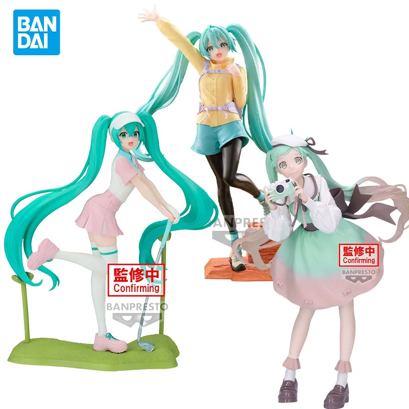 Bandai Genuine Banpresto Hatsune Miku Anime Figure Action Toys for Boys Girls Kids Christmas Gift Collectible Model Ornaments