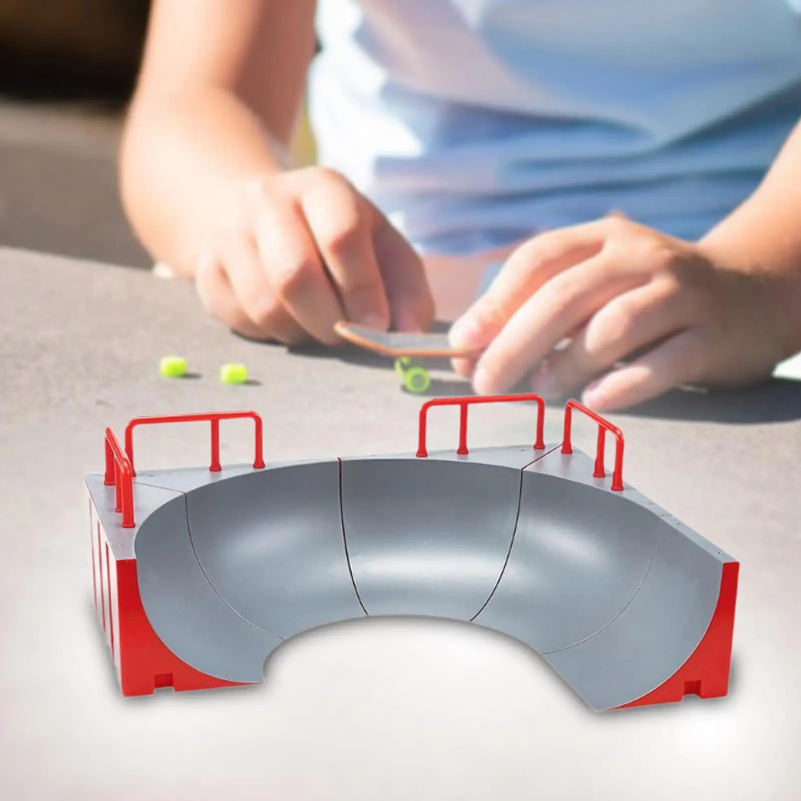 Finger Skateboard Ramps Toy Easy Carrying Playset Creative Finger Skateboard Track Multifunction for Household Dorm Kids Adults