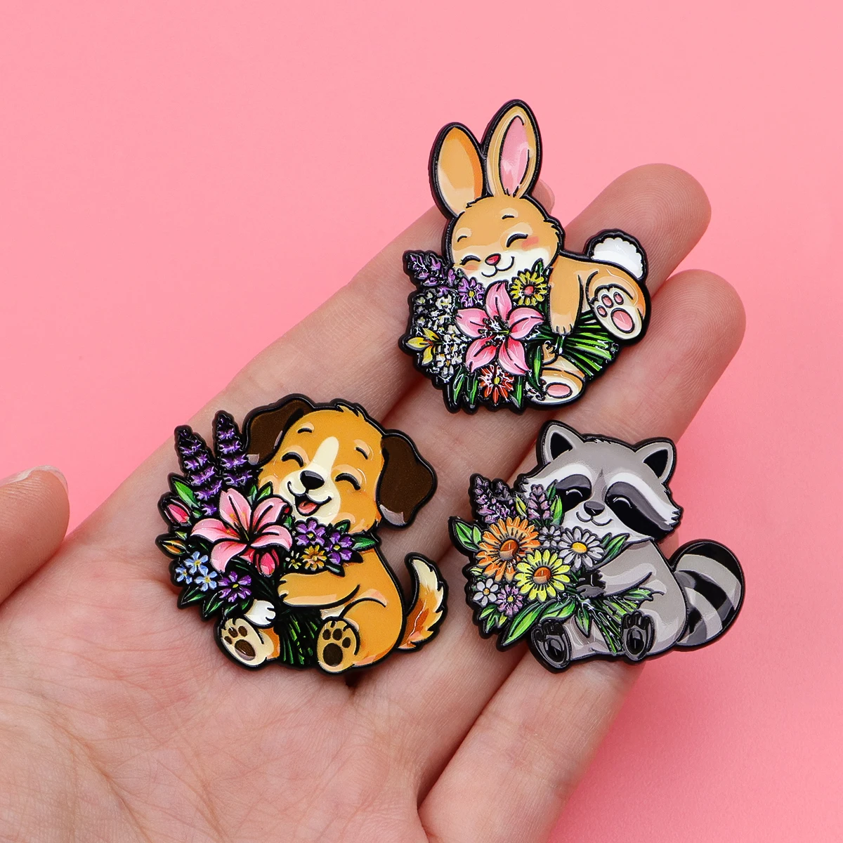 Cute Animal Enamel Pin Cartoon Cat Badge On Backpack Lapel Pins Panda Brooches for Jackets Cosplay Accessories Gift Toys - view 4