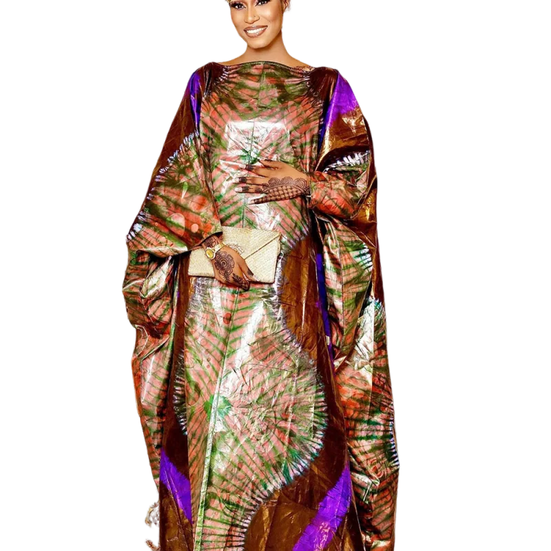 

Classic Ramadan African print dress for coming-of-age celebrations, birthday parties, and dances gracefully debut