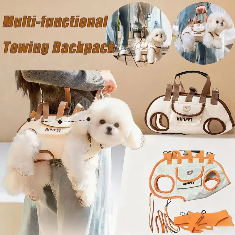 

Pets Outdoor Carrying Bag Small Dogs And Medium-sized Cats with Harnesses Clip Adjustable Shoulder Handheld for Hiking Daily Use