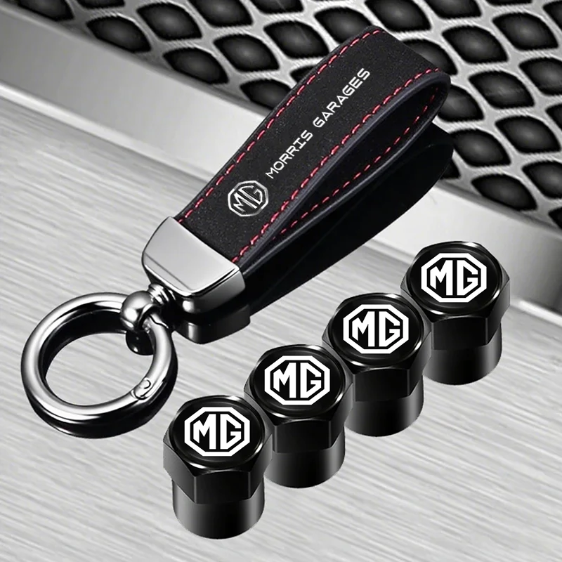 Autoreifen Rad Ventilkappen Abdeckung Wildleder Auto Schlüsselanhänger Ring Schlüsselanhänger für Morris Garages MG ZS 5 7 6 Cyberster MG4 EV ES5 HS ONE GT