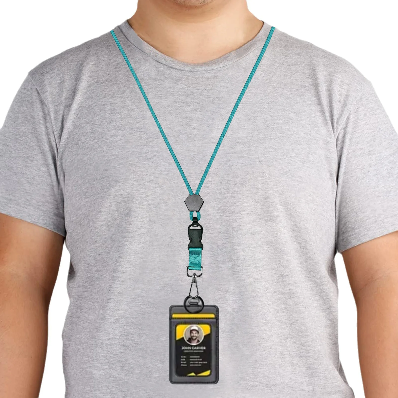 Adjustable Feminine Neck Hanging Strap Woman Separable Long Lanyard Safety Rope for ID Name Card Badge Holder Purple Key Chain