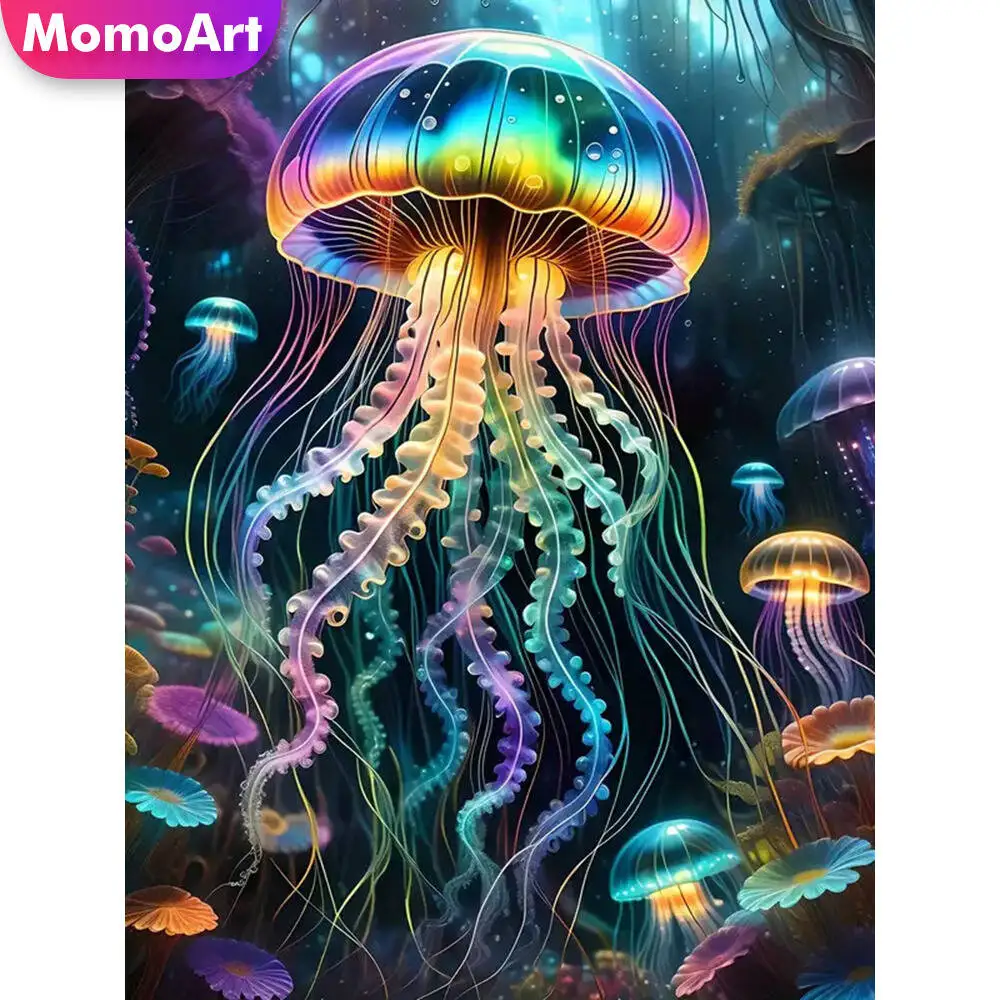 Momoart Katze Diamant Malerei Tier bunte Diamant Mosaik Bild Strass Mond Wand Dekor