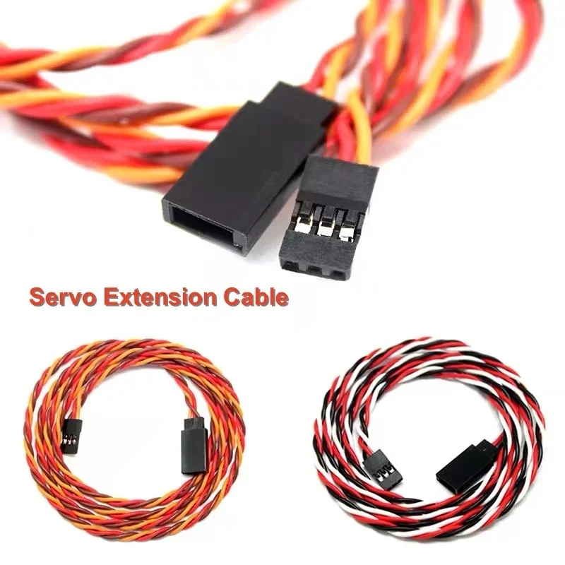 

10Pcs Servo Extension Cable 30/60 Core Anti-interference 10/15/20/30/50cm For RC Servo Futaba JR Helicopter Drone Car Connector