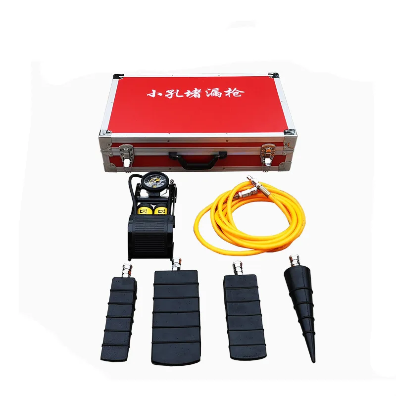 Foot-operated small hole plugger portable
