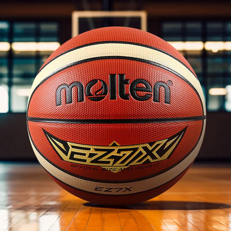 Molten-Ballon de basket-ball pour hommes et femmes, certification officielle, matériau PU, compétition, extérieur, intérieur, haute qualité, taille 7, 6/5