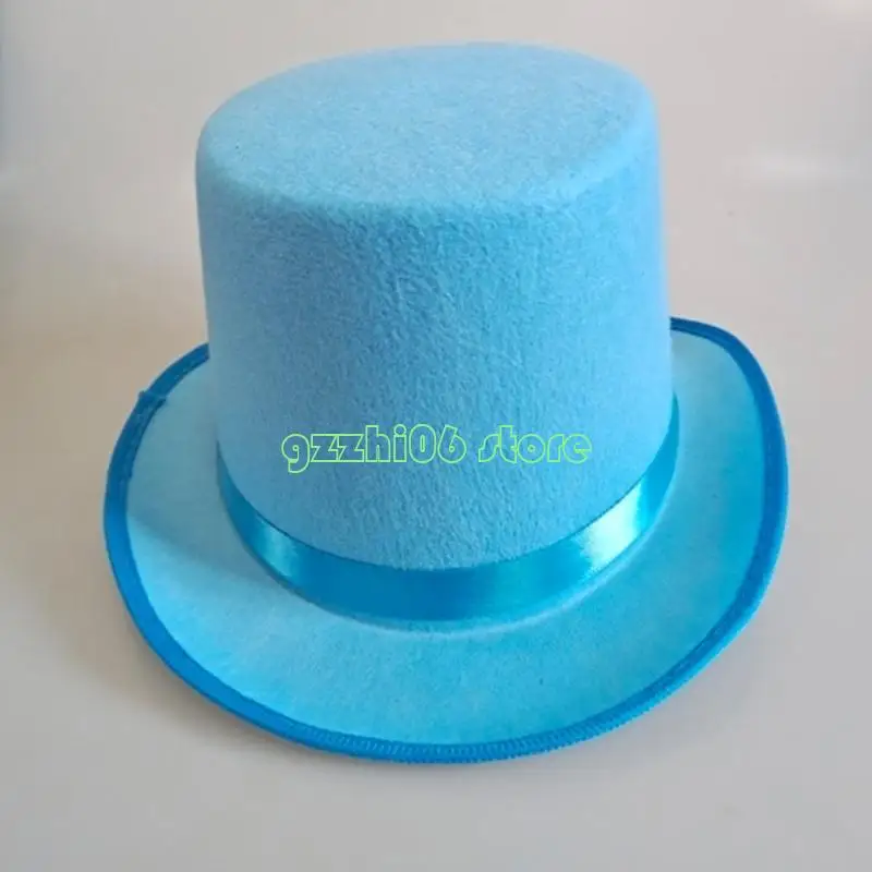 T5UF المراهقين/الكبار حفلة موسيقية رسمية ديربي قبعة طفل مضحك اللباس الهذيان قبعة الساحر قبعة #3