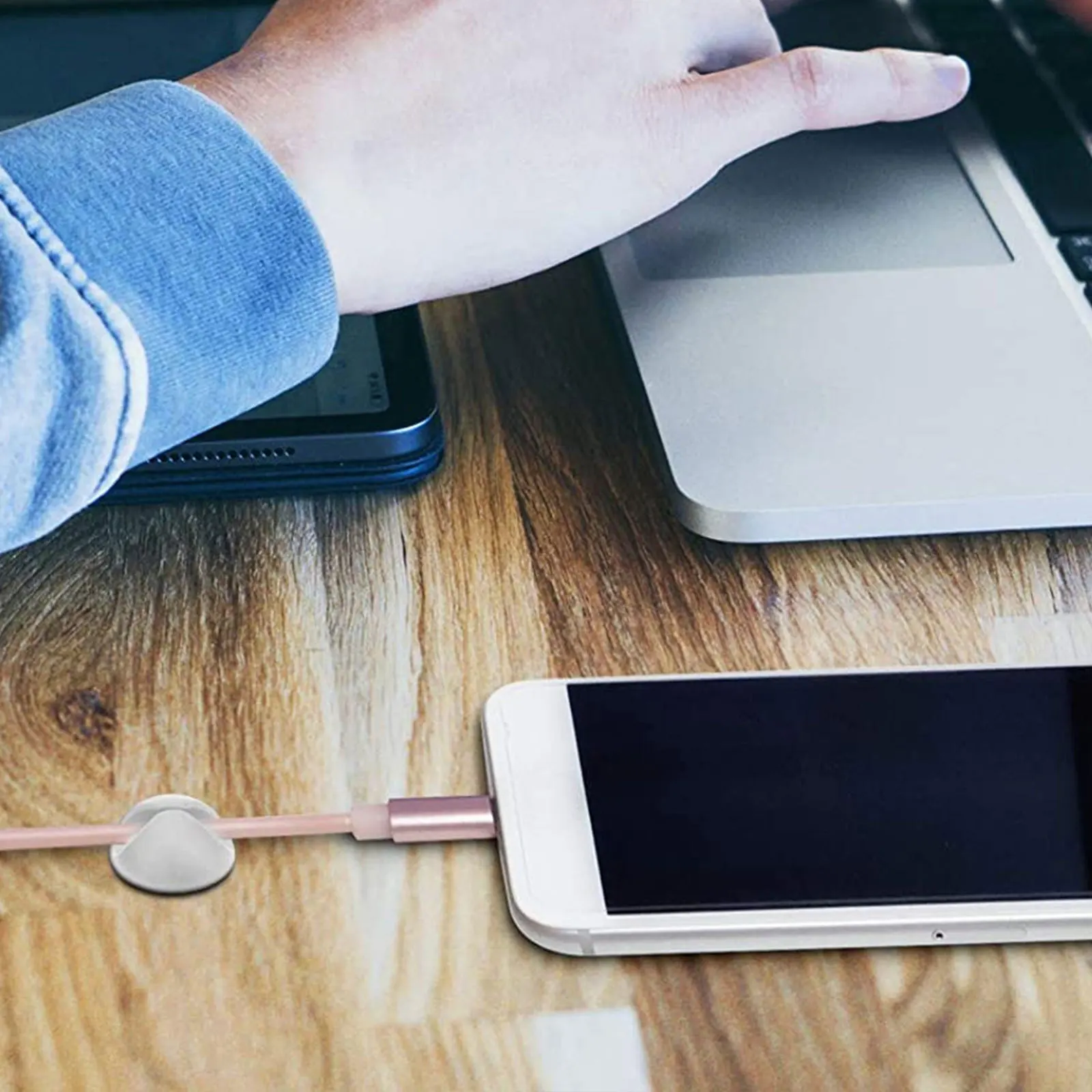 

10pcs Small Single Hole Wire Clips Self-Adhesive Cable Organizer For Desktop Home Office Car Garden Use Multipurpose Cord