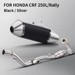 Motorcycle Modified Exhaust muffler Pipe Stainless Steel With Drum For CRF250L CRF250 RALLY 2012-2021