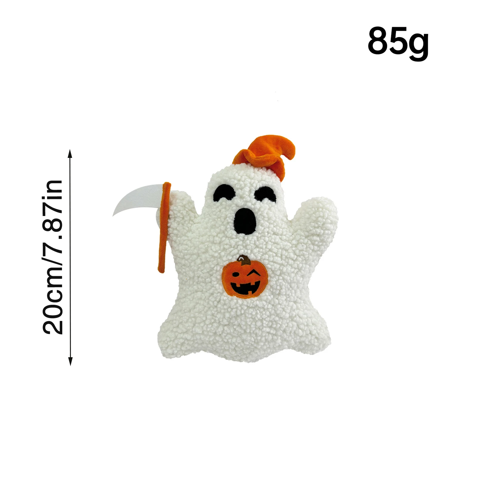 Muñeco de peluche de fantasma de Halloween, juguete creativo de simulación linda, colección de decoración de regalo para niños y niñas