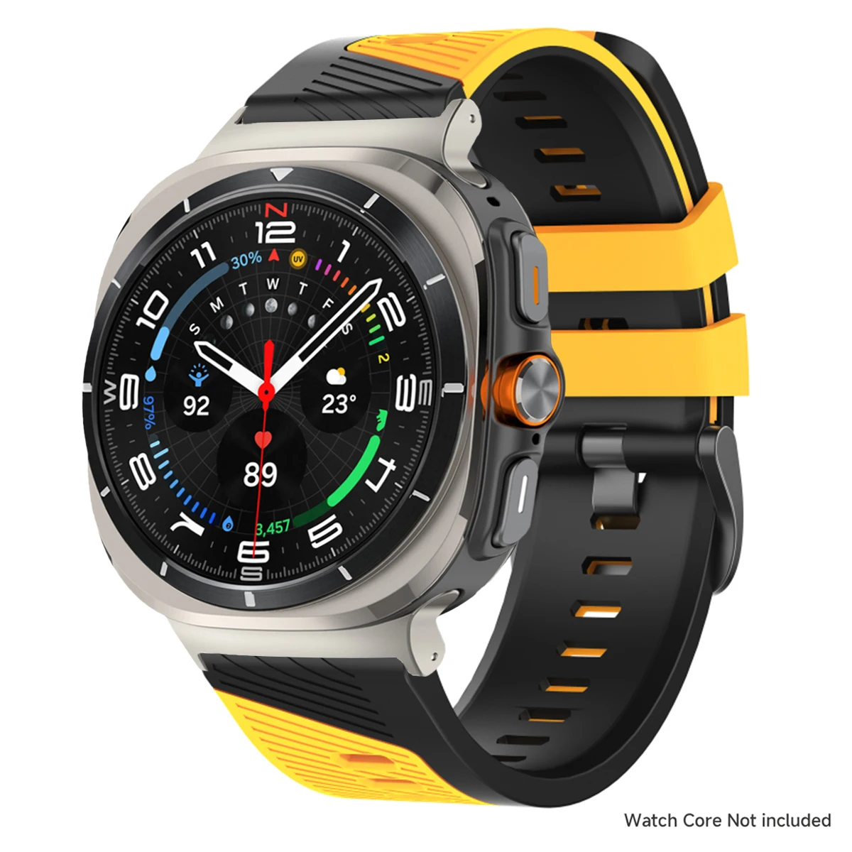 Zweifarbiges Sport-Silikonarmband für Samsung Galaxy Watch Ultra 2 47mm Verstellbares Band Armband für Galaxy Watch Ultra 2025/2024 – Detail 16