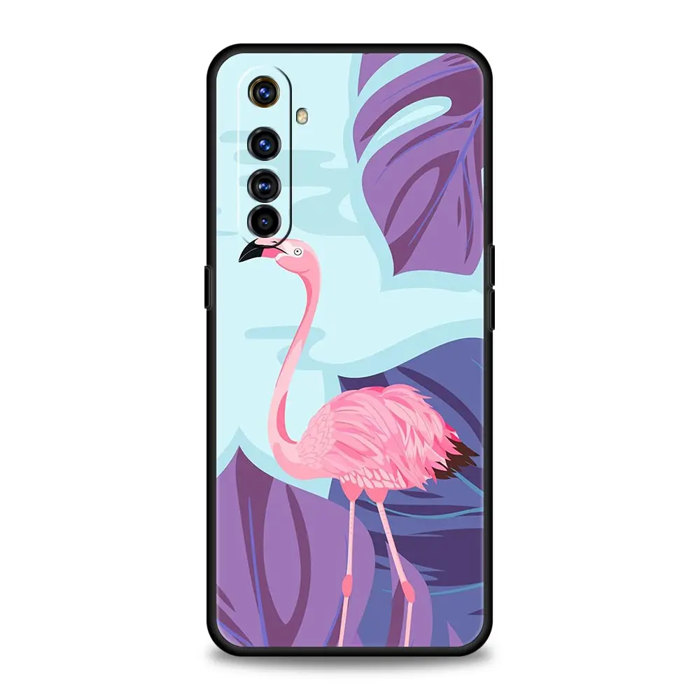 เคสโทรศัพท์ลายนกฟลามิงโกสีชมพูน่ารักสำหรับ Realme 12 11 10 9 8 5กรัม7 6 GT5 GT3 GT2โปร C21 C11 C25มี C35 GT NEO 2 3T 5ปกอ่อน