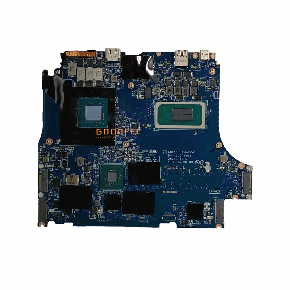 

Материнская плата для ноутбука GDL58 LA-K455P с процессором i5 i7-11th Gen RTX3050-V4G GPU для DELL G15 5511, 100% протестировано, ОК