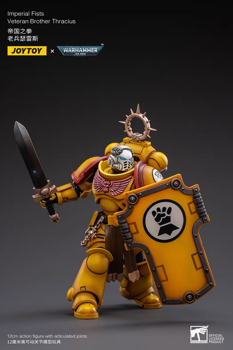 

【Доставка в течение 24 часов】Фигурка JOYTOY Warhammer 40K Imperial Fists Veteran Brother Thracius 1/18, игрушка-фигурка