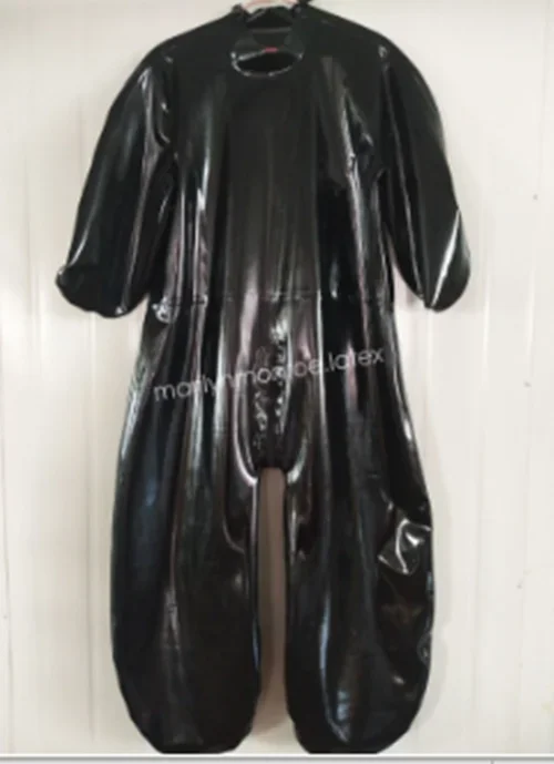 New Latex Bodysuit Rubber Gummi Catsuit Ganzanzug Halloween Party Uniform Cosplay Mask Fashion