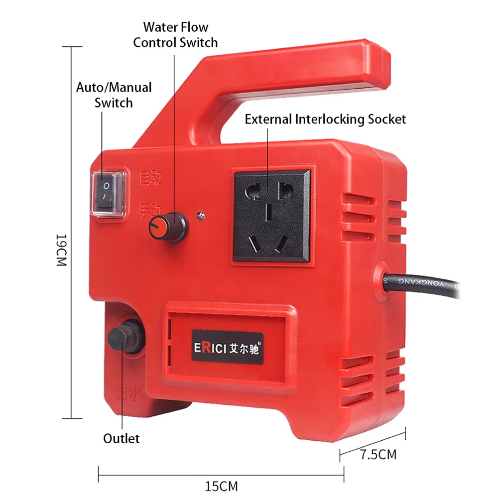 Slotting Machine with Integrated Water Pump Water Drill Hole Cutter and Mini Smart Self-Priming Pump with Adjustable Water Flow