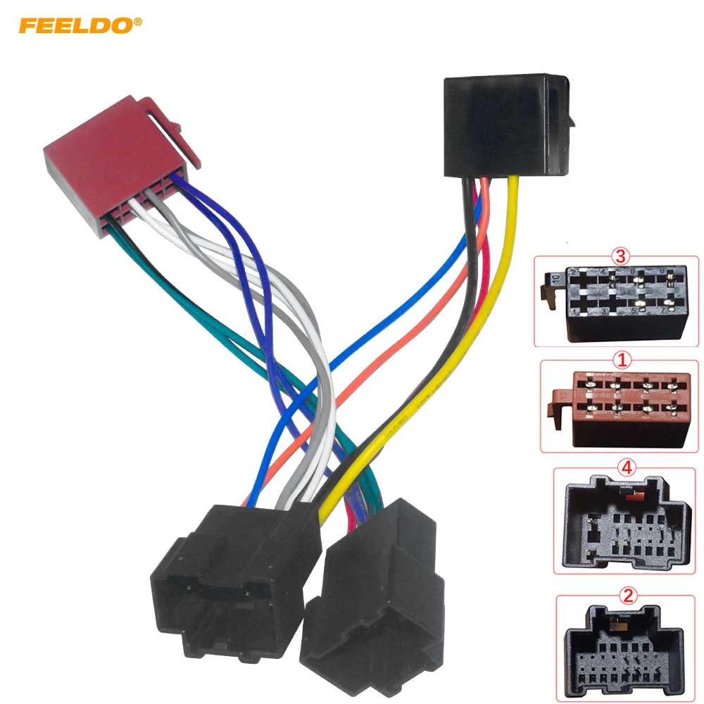 

FEELDO Car CD Radio Conversion Plug Wire Adapter For Chevrolet Opel ISO Stereo Wiring Harness Original Head Units Cable #HQ6320