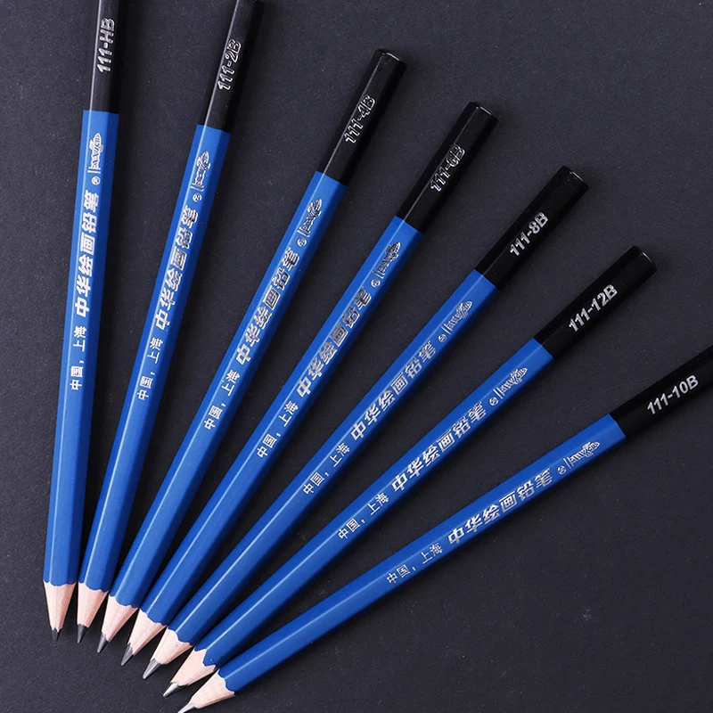 Professional Sketch Pencil Set,Charcoal Drawing Set for Beginners,Art Student Stationery,HB,2B,4B,6B,8B,10B,12B,12Pcs/Box