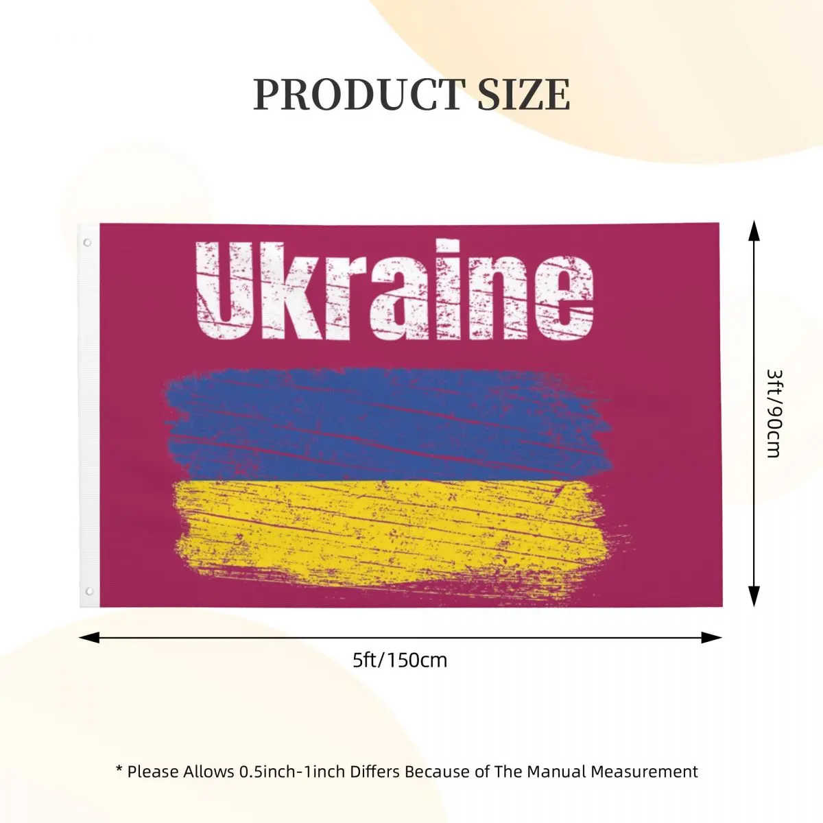 Ukrainian Flag Flag 90X150cm Custom Flags Banner Hanging Polyeste Bed Room Decor