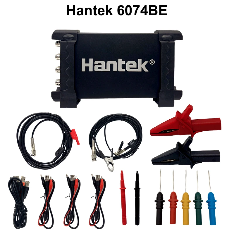 Hantek 6074BE PC USB Digital Storage Virtual Oscilloscope 2.0 Interface 4CH 70MHZ Handheld Portable Osciloscopio Support WIN10