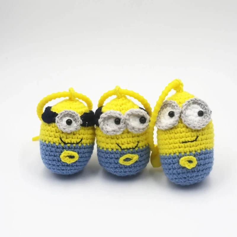 Novos minions kevin bob anime chaveiro dos desenhos animados brinquedos modelo pingente chaveiro carro mochila chave titular acessórios crianças presentes de aniversário