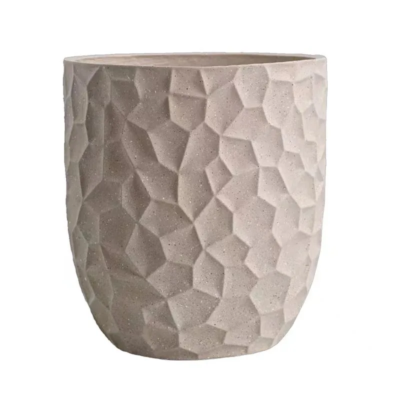 

FRP flower pot imitation sandstone special-shaped flower box landscape garden resin flower vase