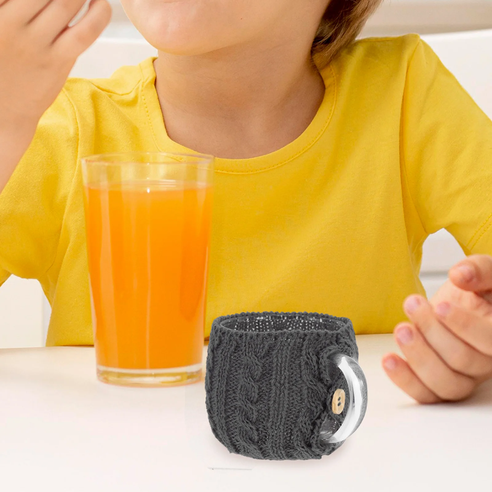 

2Pcs Stylish Knitted Sleeve for Cup Insulated Tea Coffee Mug Cover Anti Scald Reusable Tumbler Cozy Holiday Gift Color Vary