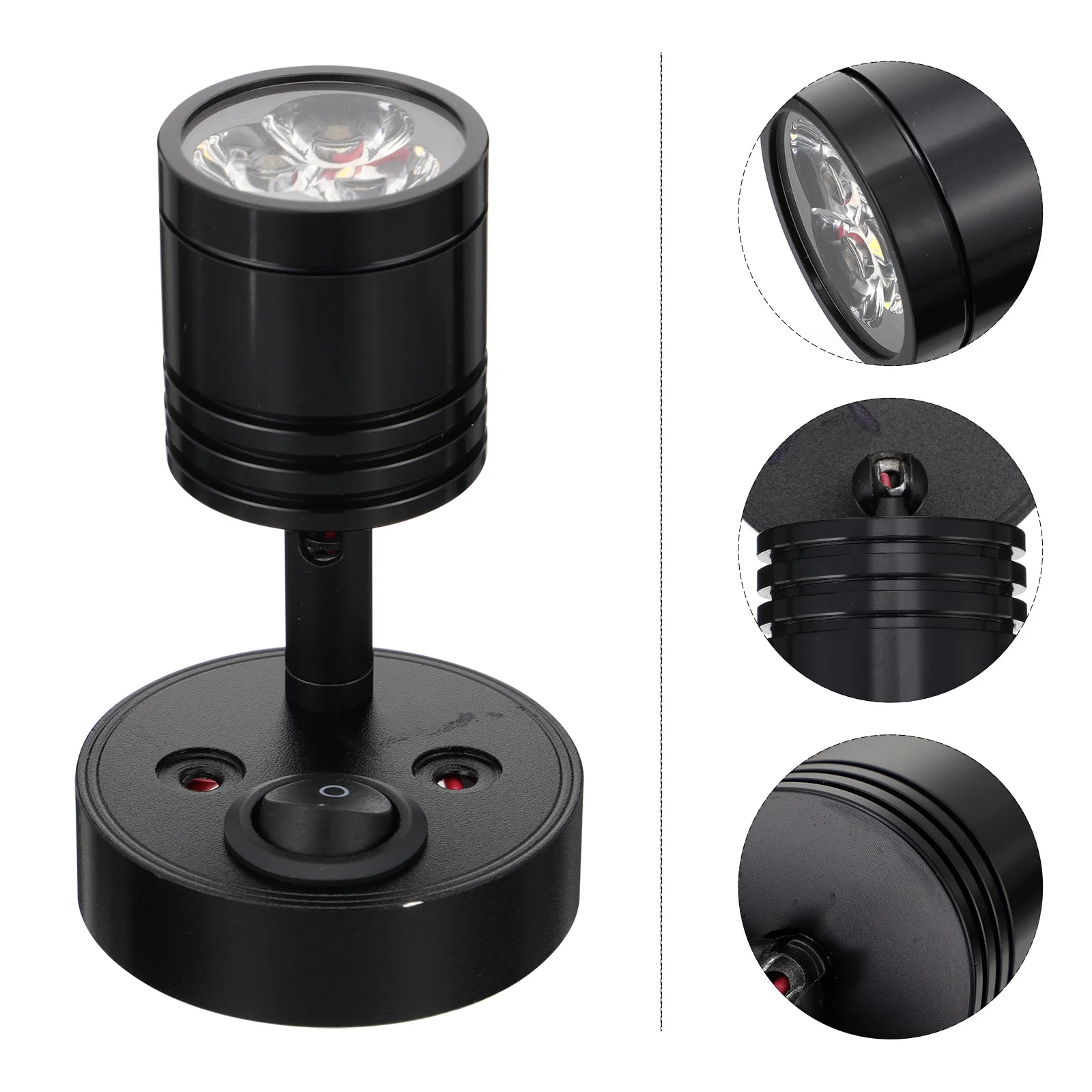 

LED Wall Reading Spotlight 3W Marine Rv Yacht Adjustable Swivel Light Warm Soft Glow Anti-Corrosion Aluminum Bedside Car Reading