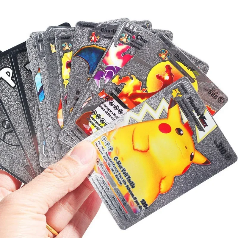 55PCS Original Pokemon Cards English Spanish German French Pokemon Card Anime Deck Box Pikachu Colorful Tables Games Kids Toys