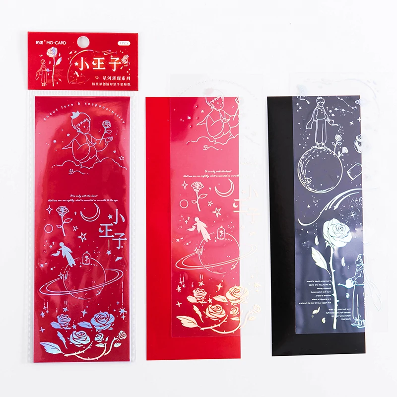 2 sheets /pack Golden Glitter Starry Prince Waterproof Decorative Stickers