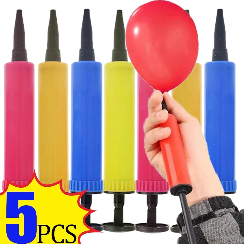 5/1PCS Mini Portable Balloon Pumps Hand Push Latex Foil Balloon Air Inflator Wedding Birthday Party Supplies Balloon Accessories