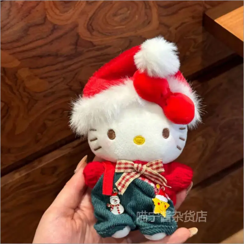 ตุ๊กตาเฮลโลคิตตี้น่ารักขนาด 10 ซม. ลายการ์ตูนคาวาอี้ ซีรีส์คริสต์มาสและปีใหม่ พวงกุญแจตุ๊กตาห้อยกระเป๋า ของเล่น ของขวัญ