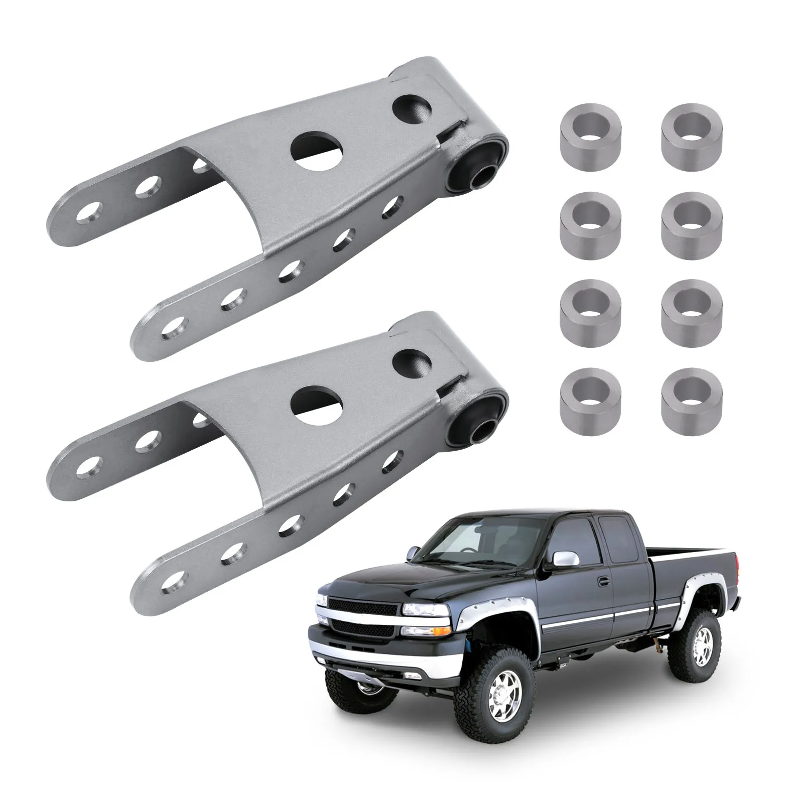 

2''-3" Lowering Drop Shackles Kit for Chevy Silverado 1500 1/2 Ton 2007-2018