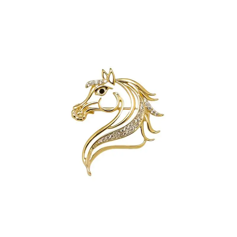 Classy Horse-inspired Hollow Brooch, Multipurpose Fashion Pin, Stylish Clothing Ornament, Impressive Gift