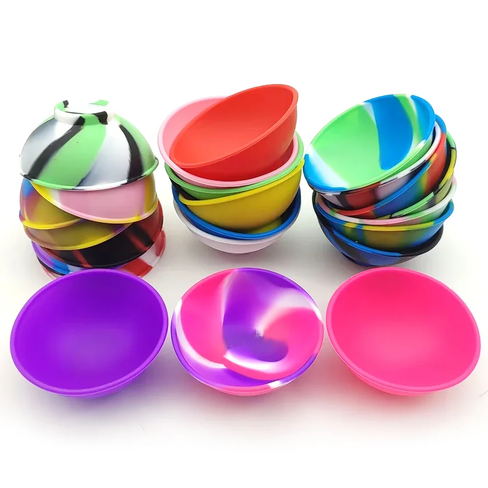 10Pcs Mini Bowl 67mm Kitchen Storage Box Silicone Bowl Container Jar Tobacco Herb Smoking Accessories Smoke Tool For Grinder