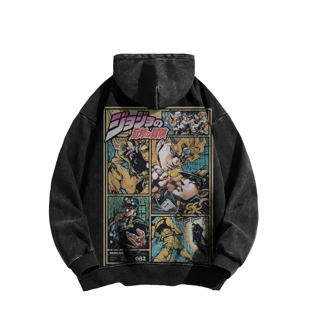 

Y2k Jojo Bizarre Adventure Hoodies Women Steel Ball Run SBR Men Zip Anime Hoodie Streetwear Harajuku Pullover Sweatshirt Clothes