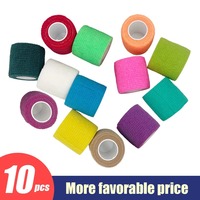 6rolls 2.5/5/7.5/10cm*4.8m Non Woven Elastic Self Adhesive Bandage Cohesive Bandage for Sports Fixing Finger Wrist Leg
