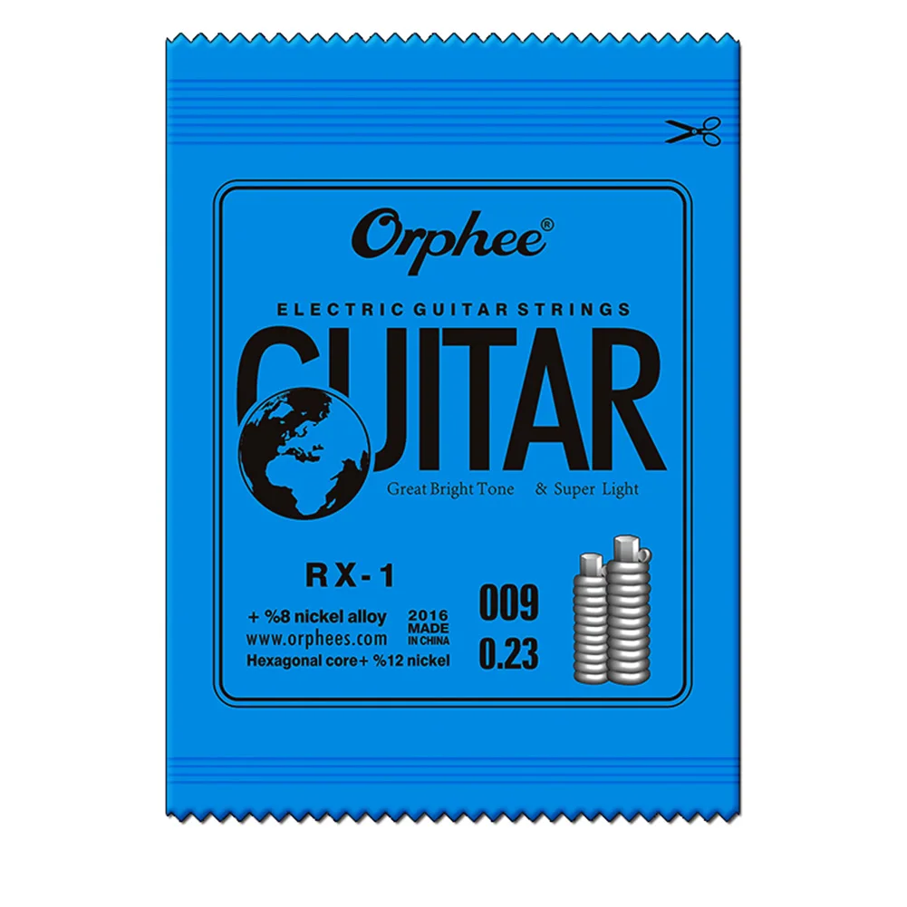 10PCS Orphee Einzelnen Saiten Für E-gitarre 1st E-String(.009) ersatz Nickel Legierung High-carbon Stahl Core 0,23mm