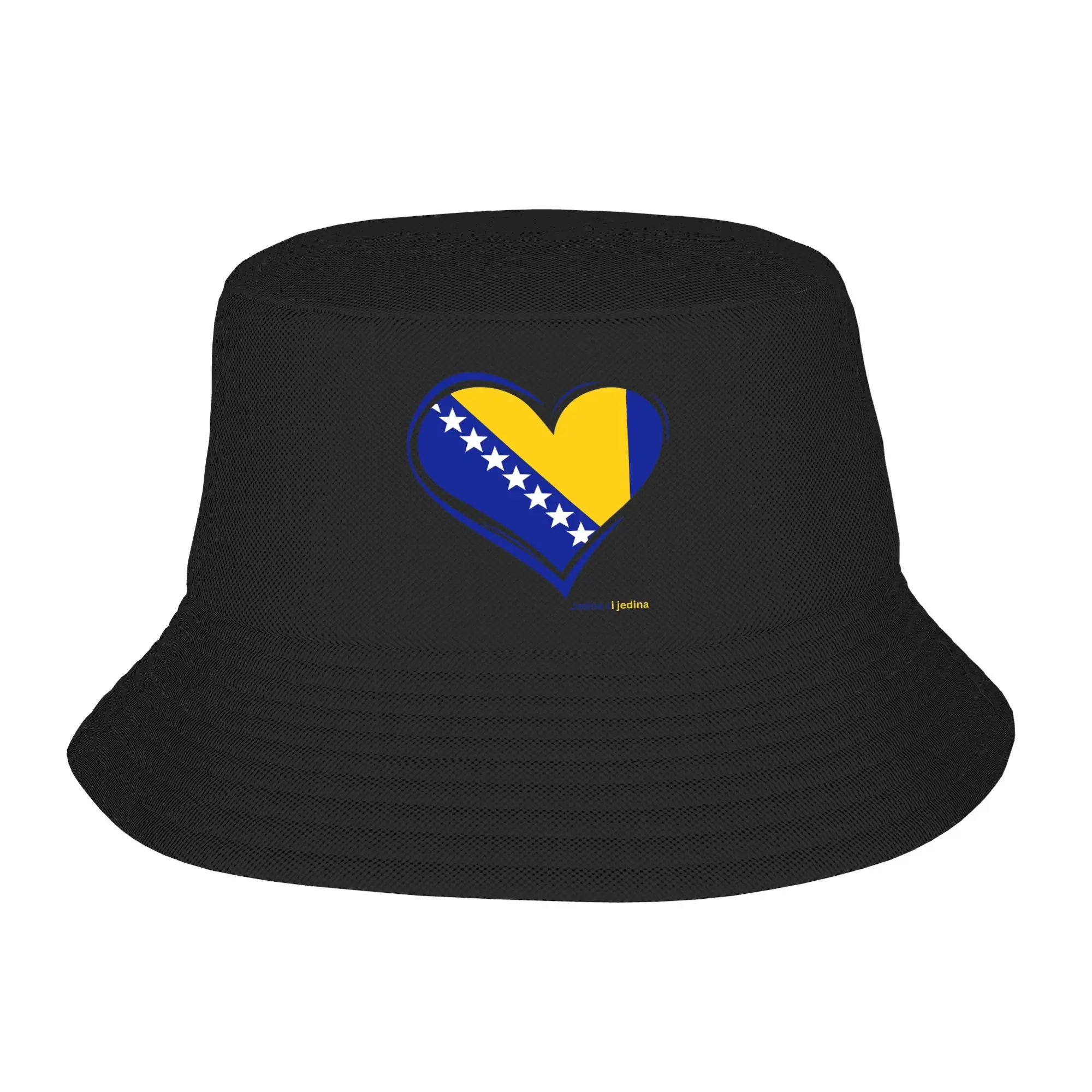 Girls Harajuku Bucket Hats Bosnia and Herzegovina Flag Merch Bob Hat For Picnic Headwear Lightweight