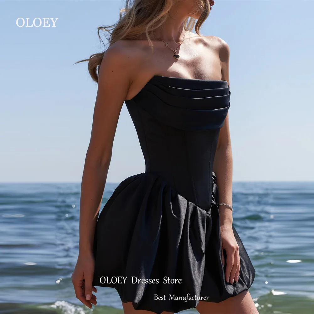 OLOEYSecy-Mini robe sans bretelles en satin pour femme, robe de soirée courte, robe de cocktail, robe de plage, soirée, soirée, été