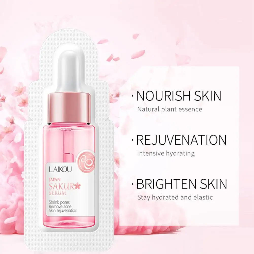 Moisturizing Sakura Facial Whitening Essence Oil For Face Female Smoothing Even Skin Tone Face Serum Girl Korean Facecare