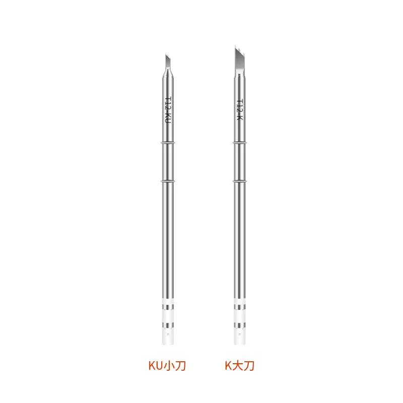 Soldering Iron Tips T12-ILS Curved Point Cartridge Chisel T12 Series Soldering Tips Electrode Tip for Solderin