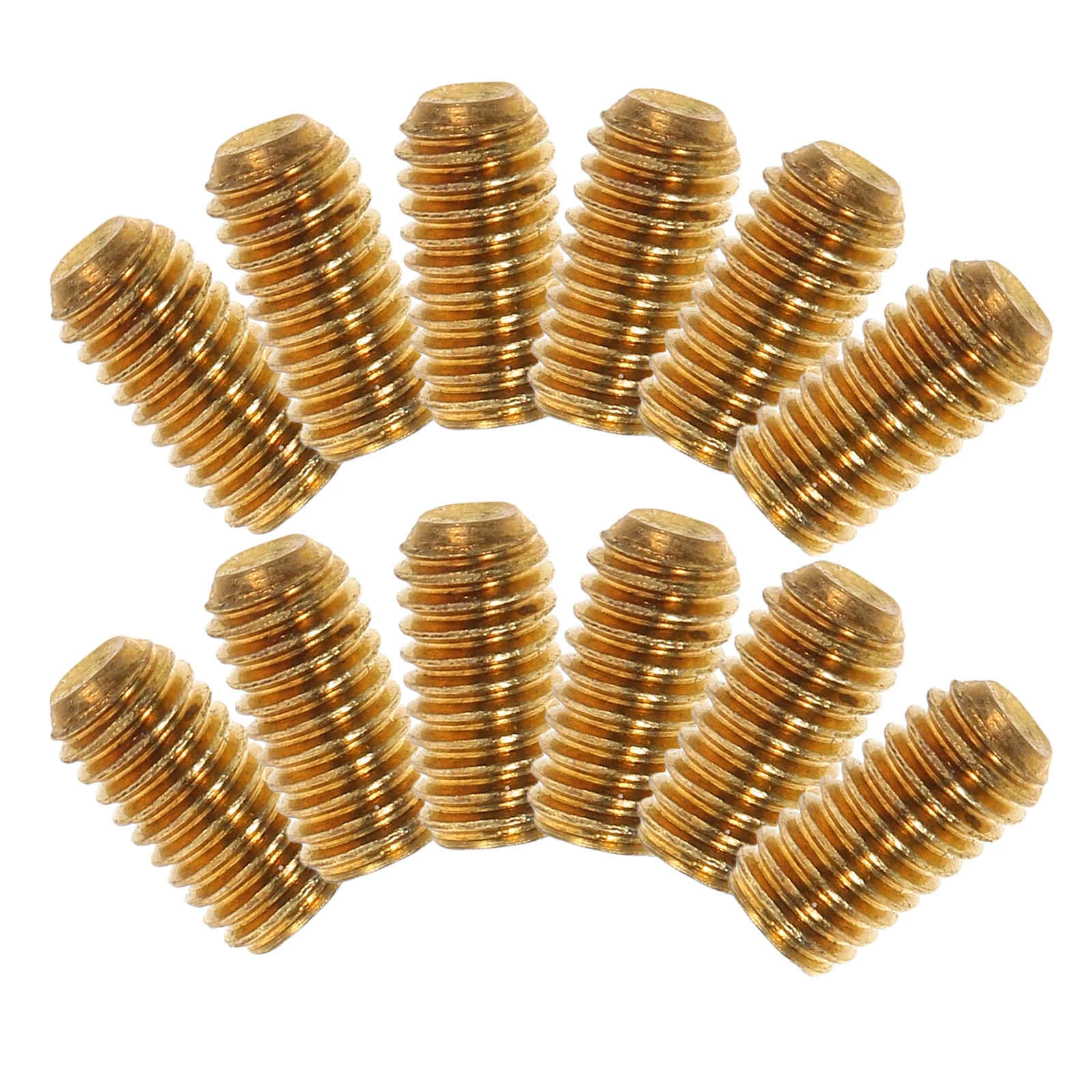 

12Pcs Bridge Saddles Screws Metal Height Adjustment for Guitar Bass Tremolo System Fine-Tuning Playability and Sound Quality