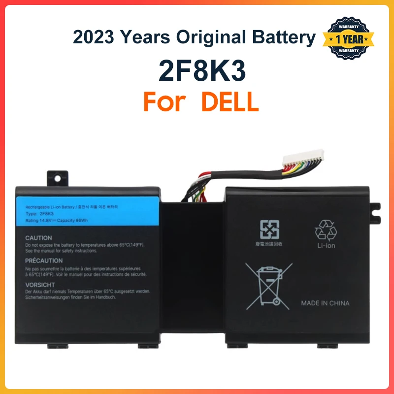 2F8K3 Laptop Battery for DELL Alienware 17 18 M17X R5 M18X R1 2F8K3 0KJ2PX KJ2PX G33TT 14.8V 86WH