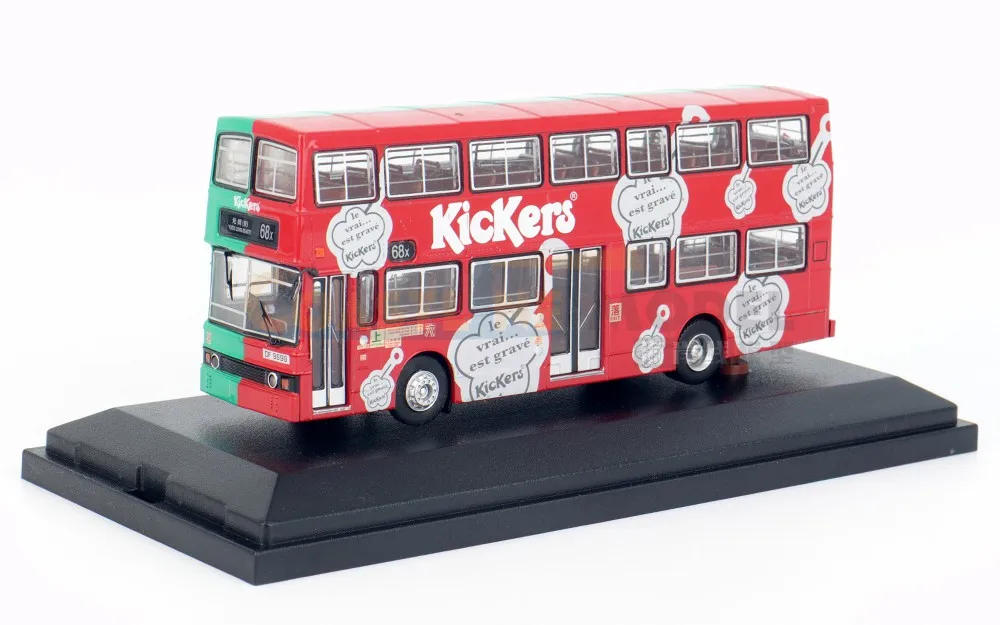 Diecast Alloy Hong Kong KMB Double Decker Bus Brinquedos, Clássicos Modelo de Carros, Adulto Lembrança Colecionável Presente, Escala 1:76, O305