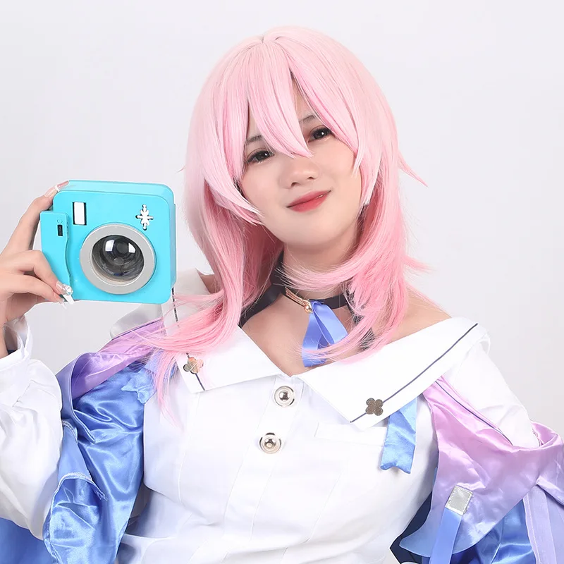 

Bh3 7 марта парик для косплея Star Rail имитация кожи головы розовый градиент слоев