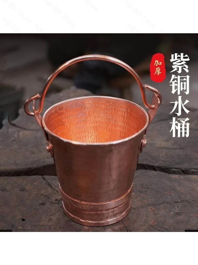 2026 Copper thickened bucket tea washing household tea residue, kung fu tea ceremony accessories tea tank cup washing